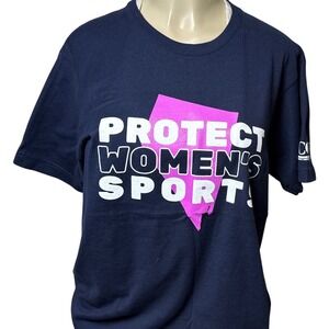 Protect Womens Sport T Shirt ICONS Independent Council Navy Blue Size‎ M